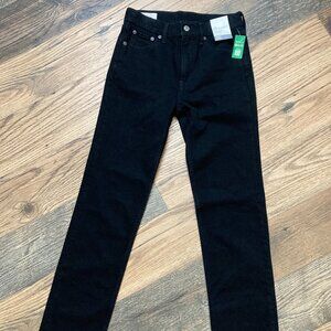 NWT Gap 90s Straight High Rise Jeans Black Wash Sz 26 /2R